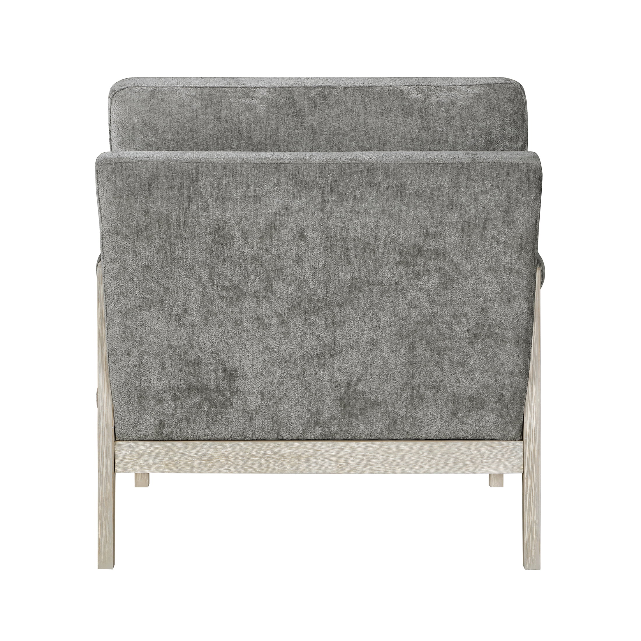OakvillePark Glentop Wood Frame Chenille Accent Chair, Brownish Gray