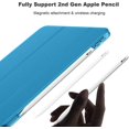 thumbnail image 2 of Funda para iPad Air 4 2020 - Funda para iPad Air de 4ta generación de 10,9 pulgadas, cubierta delgada y liviana con parte posterior dura esmerilada translúcida [compatible con Touch ID] (azul pav, 2 of 5