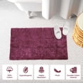 thumbnail image 6 of Superior Non-Slip Washable Bath Rug Set, 20" x 30", 24" x 36", Plum, 6 of 13