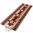 thumbnail image 6 of Brown Red Star Western Kitchen Runner Rug 2x6 Washable Runners for Hallway Non Slip Vintage Country Wooden Large Area Rug Indoor Floor Carpet for Bathroom Laundry Entryway Bedroom Living Room, 6 of 8