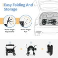 thumbnail image 4 of DEYGIA Stroller Wagon for 2 Kids, All-in-One Foldable Wagon Stroller, Black, 1 Count, 4 of 7