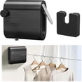 thumbnail image 1 of Tendedero Retráctil, Tendedero Retractil Pared, Tendedero Viaje, Cuerda, Tendederos de Pared de Acero Inoxidable Para Organizar Y Colgar Ropa (Negro), 1 of 4