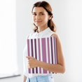 thumbnail image 5 of Dailycode Aubergine and White Stripes Hardcover 3 Ring Binder 1.5 Inch Ring Decorative Binder Organizer for Home School Office, 5 of 10
