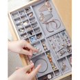 thumbnail image 3 of kurtrusly Stackable Jewelry Tray Multipurpose Portable Velvet for Rings Earring Bangle 12 Grids Style A 1Set, 3 of 6