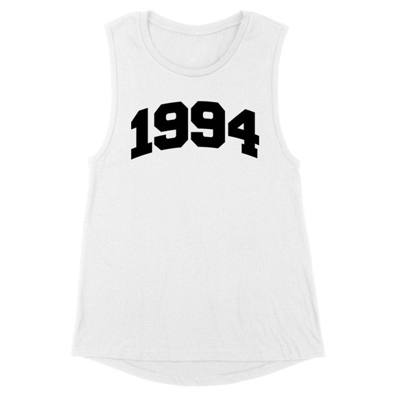 1994 College Style Women's Muscle Tank Large White