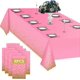 thumbnail image 1 of 8 Pack Plastic Table Cloth for Parties Disposable,8ft Pink and Gold Dot Tablecloth for Rectangle Tables,Table Cover for Picnic,Birthday, Graduation, T, 1 of 4