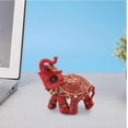 thumbnail image 4 of Figura decorativa de Feng Shui para la riqueza: estatua de elefante de resina con vestimenta ceremonial para la buena suerte y la prosperidad, adorno decorativo para el hogar, la oficina o la e, 4 of 6