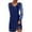 Blue, variant on GigrtiJin Fall Long Sleeves Dresses for Womens Casual V Neck Mesh Dresses Fashion Loose Comfy Dress