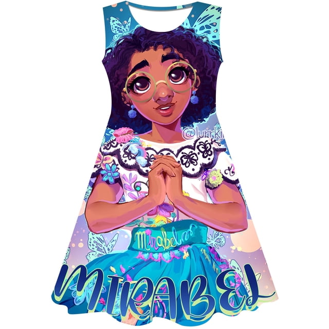 Disney Magic full house princesa vestido estampado de dibujos animados niñas Magic full house princesa vestido lindo fiesta de cumpleaños princesa Dress12M Gao Jinjia LED
