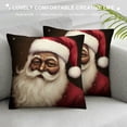 thumbnail image 3 of Nawypu  Merry Christmas Black Santa Claus Girl Throw Pillow Cover  African American Holiday Throw Pillow Case Decorative Cushion Cover Indoor Sofa Couch Xmas Decor, 3 of 5