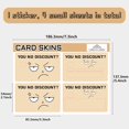 thumbnail image 2 of Debit Card Skins Funny Credit Card Skin Sticker Cover No Bubble Slim Cartoon Personalized Bank Card Protecting Decals PVC Waterproof Removable for Transportation Key Gift Card 7.3x5.4Inch, 2 of 8