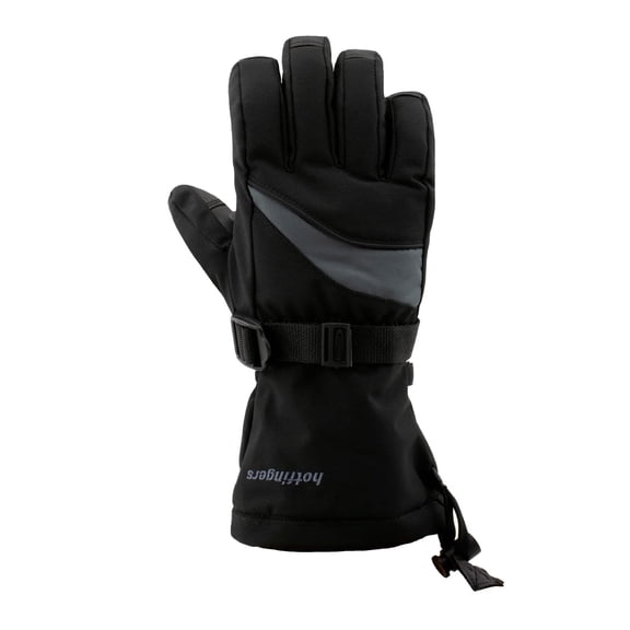 HOTFINGERS Men's Snow-Line Waterproof Gloves, Color: Black/Dark Gray, Size: L