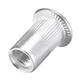 thumbnail image 5 of Unique Bargains #10-24 Écrous à Rivet en Alliage d'Aluminium Tête Plate Filetée Argent 100 Pcs, 5 of 5