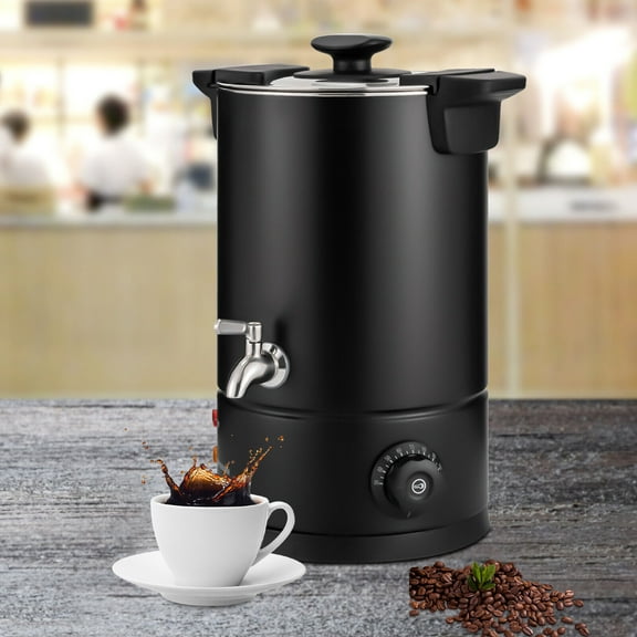 8L 270Oz Black Stainless Steel Electric Commercial Coffee Urn Percolator Coffee Pot for Cafes, Buffets