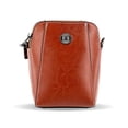 thumbnail image 1 of Bolso Pequeño Piel Vaca Encerada Piel Auténtica Bandolera para Mujer Bolso para Cartera (marrón) Marrón, 1 of 9