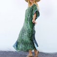 thumbnail image 4 of OVINYER Dress Women Plus Size Kaftans Casual V-Neck Long Soft Beach Maxi For Summer Trendy Chic Sundress, 4 of 9