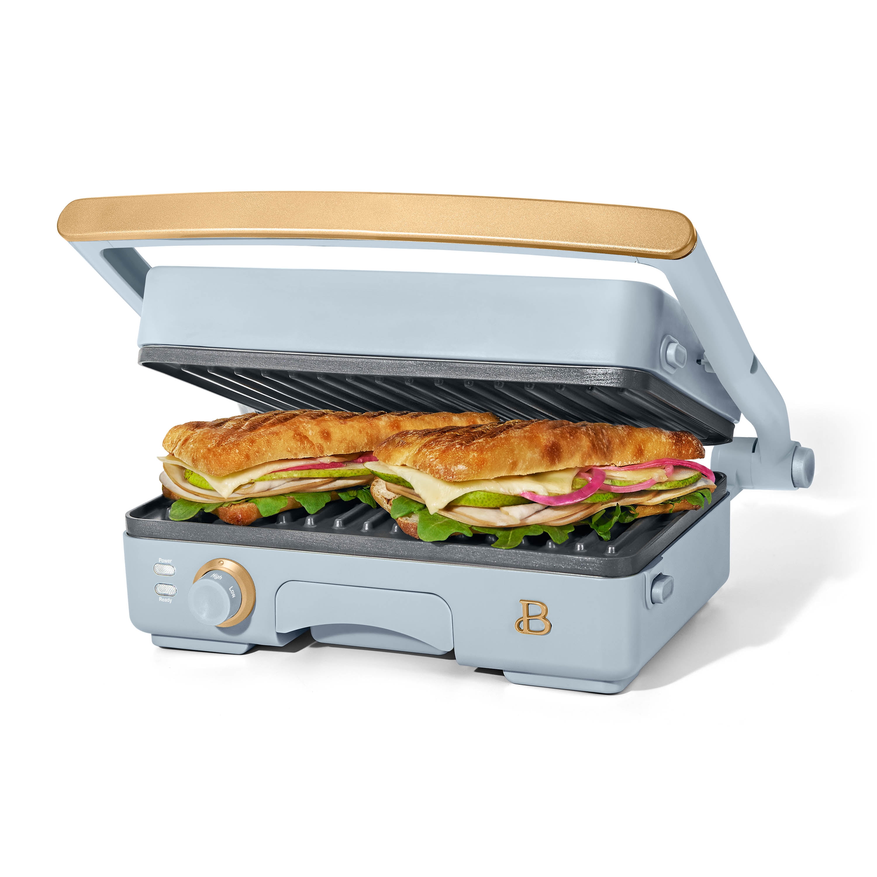 Beautiful 2-in-1 Panini Press & Grill, Cornflower Blue by Drew Barrymore