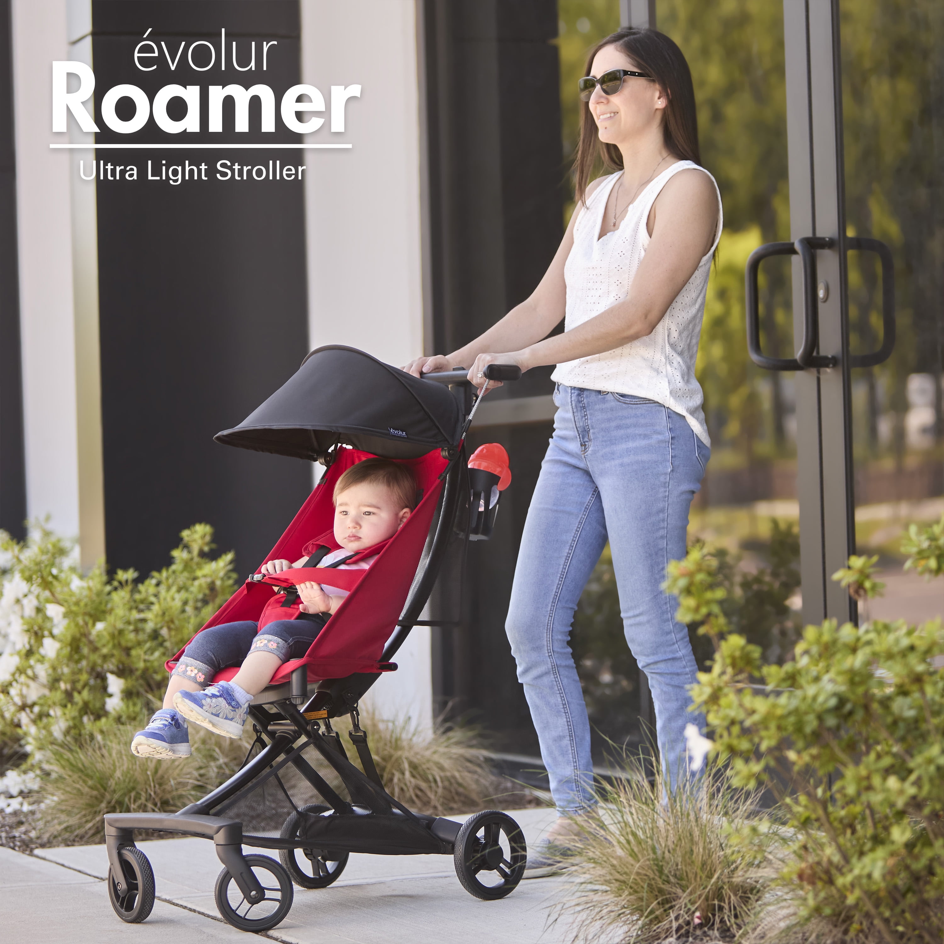 Evolur Roamer Ultra Light Stroller, Red