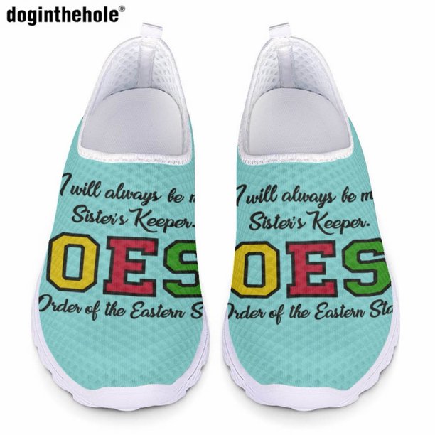 Zapatos casuales de verano para mujer Doginthehole, zapatillas de deporte de la Orden de la Estrella del Este de la Hermandad Griega, zapatos de enfermería de malla ligera y transpirable