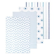 Luvable Friends Hudson Baby Flannel Receiving Blankets 4pk, Contemporary Blue Mix
