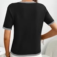 thumbnail image 6 of vigerkar Womens Knit Sweater Tops Short Sleeve Summer Tops Clothes Trendy T Shirts Fall (Black, M), 6 of 8