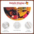 thumbnail image 3 of Fotbe Watercolor Glasses Guinea Pig Pattern Christmas Tree Skirt, Tree Skirts Plush Christmas Decorations, Christmas Tree Skirts Xmas Decorations Holiday Party Decor-48", 3 of 6