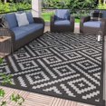 thumbnail image 1 of Outdoor Rug x Reversible Mats Outdoor Area Rug Plastic Straw Rug Geometric Rv Mat for Patio Camping Rv Picnic Backyard Deck Balcony Porch Beach Trailer ( ), 1 of 7