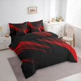 thumbnail image 3 of Homewish Waves Stripes 7-Piece Twin Bedding Sets,Modern Asbtarct Geometric Bedding Comforter Set,Red Black Sheet Sets For Girl Boys,Ultra Soft Home Decor Reversible, 3 of 8