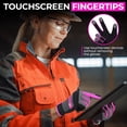 thumbnail image 5 of HANDLANDY Utility Work Gloves Women, Thin Mechanic Working Gloves Touch Screen, Pink, Medium, 5 of 8