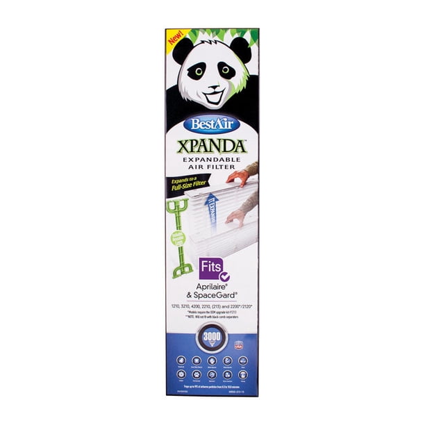 Filtro de aire BestAir XPANDA 20x25x4 13 MERV (paquete de 2)