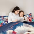 thumbnail image 4 of Homewish Pomeranian Dog Twin Comforter Sets,4Th Of July Bedding Set,White,Balloon Decor,Navy Blue Reversible,2 Pieces,1 Comforter and 1 Pillowcase, 4 of 7