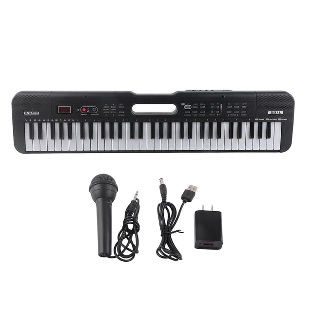 Piano con teclado de 61 teclas, multifuncional, grabación de temblores, Piano Electrónico portátil, enchufe estadounidense