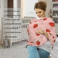 thumbnail image 4 of Fotbe Strawberry Pattern Car Seat Covers for Babies, Nursing Breastfeeding Cover Infant Carseat Canopy, Soft Stretchy Carrier Cover, 4 of 9