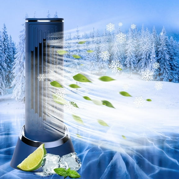 XGFHYJEH Tower Fan, Bladeless Tower Fan, Small Floor Fan, Personal Evaporative Vertical Conditioner, Quiet Standing Oscillating Cooling Fans for Home Bedroom Office Indoor