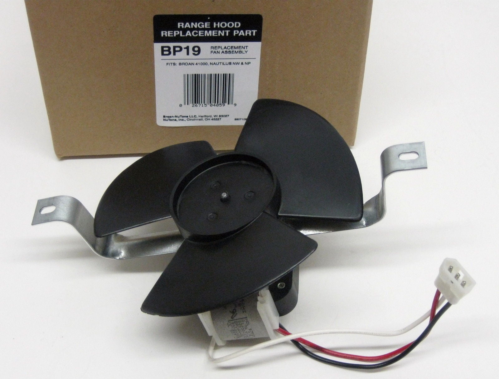 BP19 Broan Nautilus Range Hood Fan Motor for NonVented Models 99080365