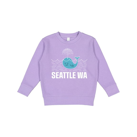 Inktastic Seattle Washington Cute Whale Travel Toddler Sweatshirt