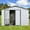 White&Grey, variant on 10x8 FT Metal Storage Shed Outdoor, 80 Sq Ft Steel Garden Shed with Vent, Lockable Door, Backyard Tool Storage House, Weather Resistant