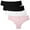 Black-Pink-White, variant on Attraco Plus Size Women Underwear Nylon Soft Bow Tie Breathable Solid Color Packs of 4 1X-4X