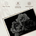 thumbnail image 6 of Elephant Stock Black Roses Wall Art - Horizontal Canvas Wall Art - Living Room Wall Decor - Floral And Botanical Canvas - Black And Gray Decor - 30" x 20", 6 of 8