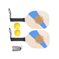 thumbnail image 1 of Pickleball Wood Paddle Set Beginner Racket Durable 2 Paddles 2 Pickle Balls Style A | With Cover, 1 of 5