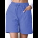 thumbnail image 2 of Pantalones Cortos Casuales Omen con Cordón Ajustable, Cintura Elástica Cómoda, Pantalones Cortos de Verano con Bolsillos, Azul Real L, 2 of 10