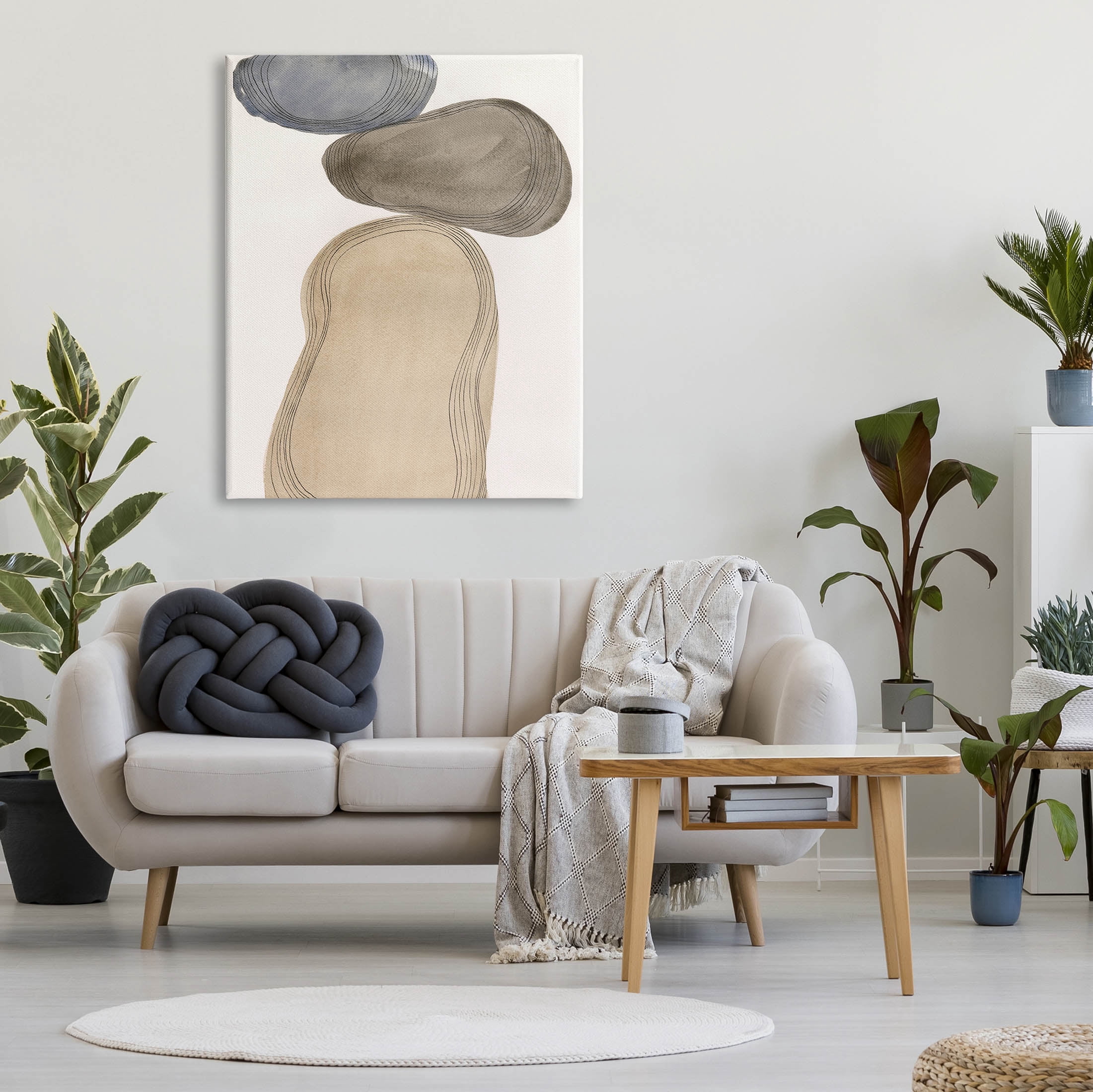 Stupell Industries Contemporary Circular Shapes Arrangement Graphic Art Gallery Wrapped Canvas Print Wall Art, Design by Laura Marr