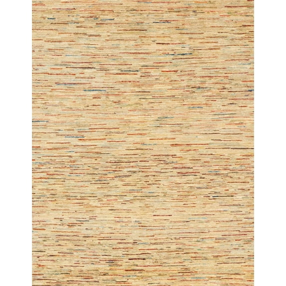 Ahgly Company Machine Washable Indoor Rectangle Abstract Orange Area Rugs, 7' x 10'