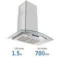 thumbnail image 3 of 30 in. Ducted Wall Mount Range Hood Kitchen Hood Stainless Steel with Touch Control LED Light, 3 of 10