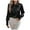 Black, variant on Women's Dressy Blouses Bow Collar Puff Sleeve Long Sleeve Satin Silk Work Tops Business Workwear