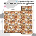 thumbnail image 5 of Basketball and Hoop Wooden Pattern Teens Toddler Nap Mat with Pillow, Sleeping Mat Bag for Preschool Daycare 51"x22", 5 of 6