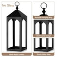 thumbnail image 5 of Nuptio Tall Black Lanterns Decorative Indoor for Pillar Candle Holder , Indoor Outdoor Lanterns for Porch & Patio ,17" & 23" Set of 2 ,No Glass M+L, 5 of 10