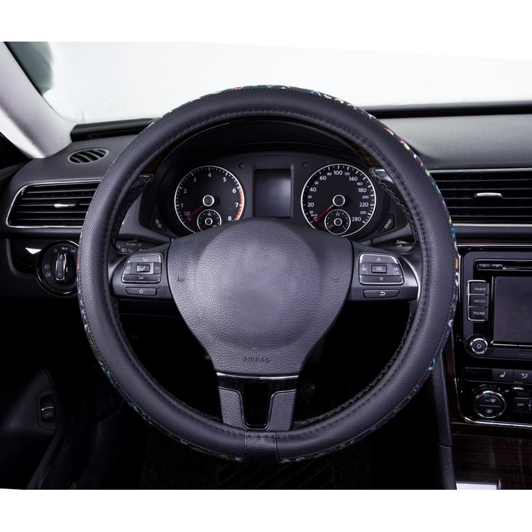 Coming Soon Auto Drive Rainbow Leopard Polyester Steering