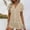 Khaki, variant on Womens Coffee Brown Cotton Pajama Set – Soft 2 Piece Loungewear with Lace Trim, V-Neck Top & Wide Leg Pants for Women,Size 2XL