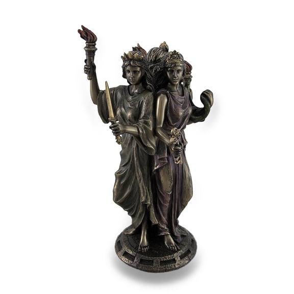 Veronese Designs Hecate Greek Triple Goddess of Magic Cold Cast Resin Statue 8 1/4 In